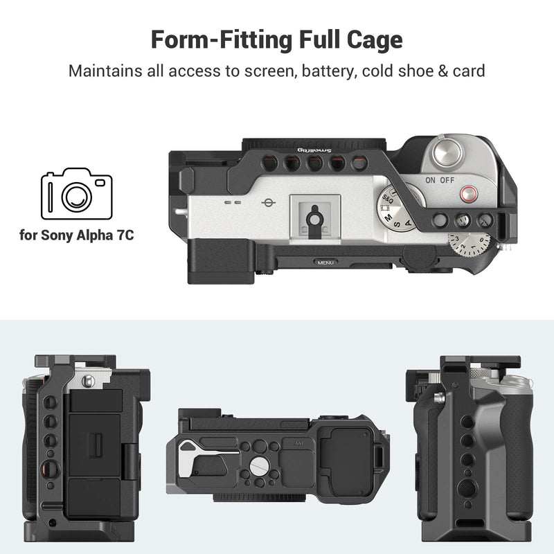 SMALLRIG Camera Cage for Sony Alpha 7C A7C (ILCE7C) Camera - 3081