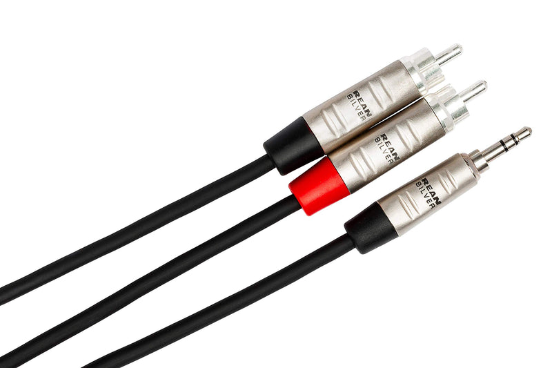 Hosa HMR-003Y 3.5 mm TRS to Dual RCA Pro Stereo Breakout Cable, 3 Feet