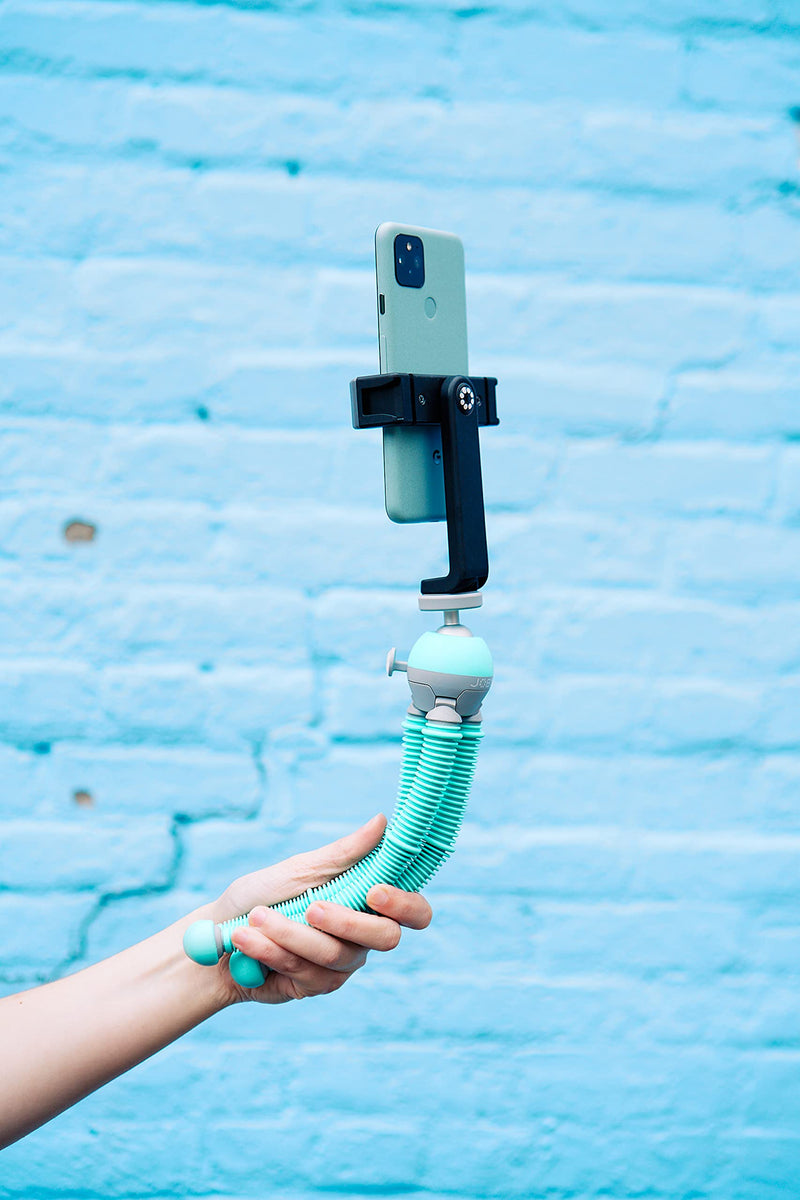 JOBY PodZilla Medium Kit, Flexible Tripod with Ball Head Included and GripTight 360 Phone Mount, for Smartphones and Compact Mirrorless Cameras or Devices up to 1 Kg, Blue Medium Kit Teal