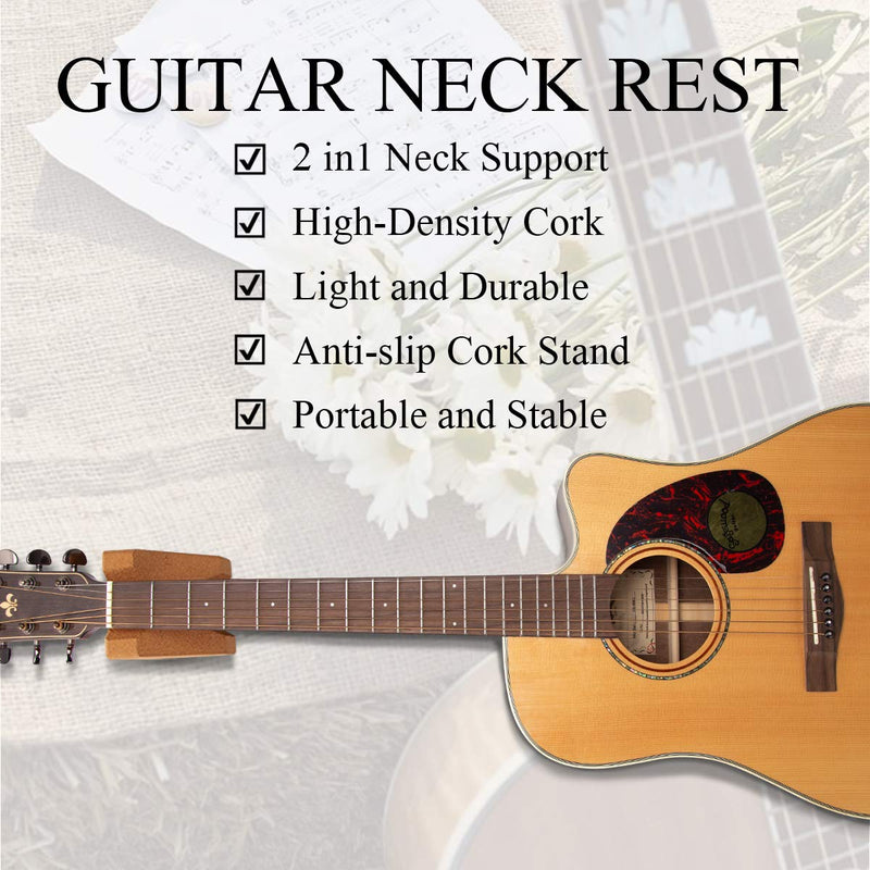 Guitar Neck Rest, COENGWO Guitar Neck Cradle String Instrument Neck Support Luthier Tools Guitar Cleaning Kits for Guitar, Ukuleles, Violins, Banjos, Mandolins