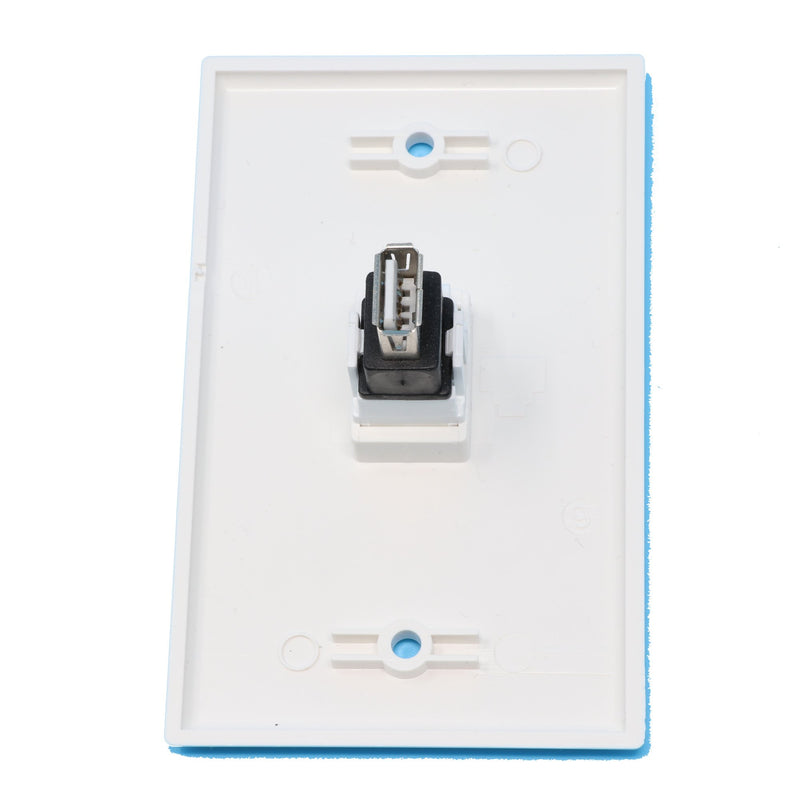 RiteAV 1 USB A/A White for Computer & Printer Wall Plate Coupler Keystone Typ.