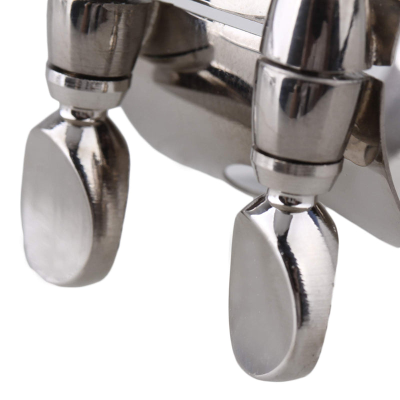 Yibuy Silver Nickel Plated Mouthpiece Ligature with Double Screws For Your Clarinet