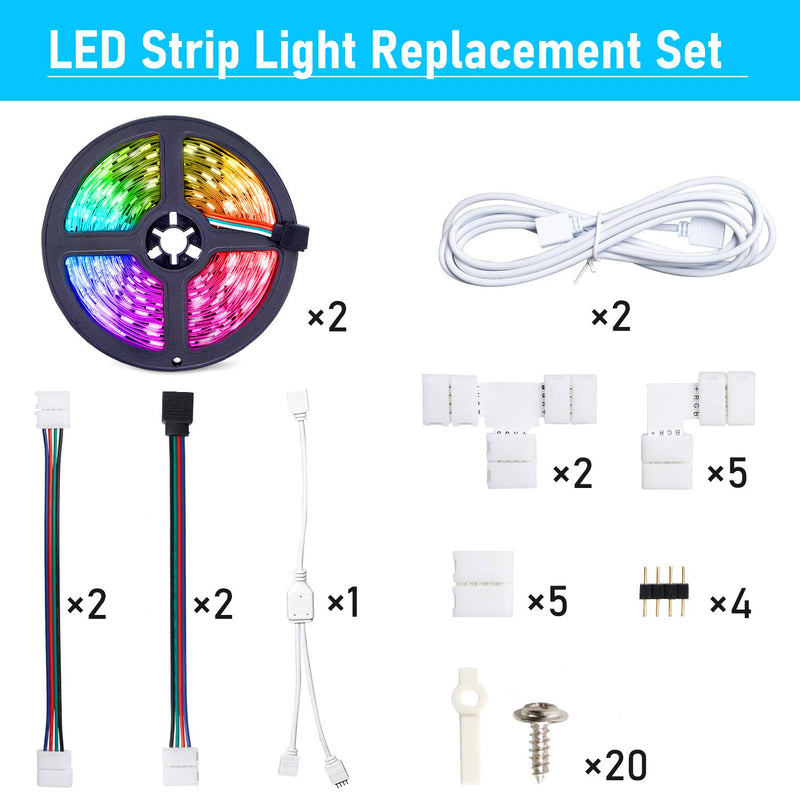 [AUSTRALIA] - SHINESTAR 32.8FT LED Strip Lights Replacement and Extension Kit, SMD 5050 RGB Color Changing, DIY Flexible LED Tape Light for Bedroom, TV, Non-Waterproof (Not Include Power Adapter and Controller) 