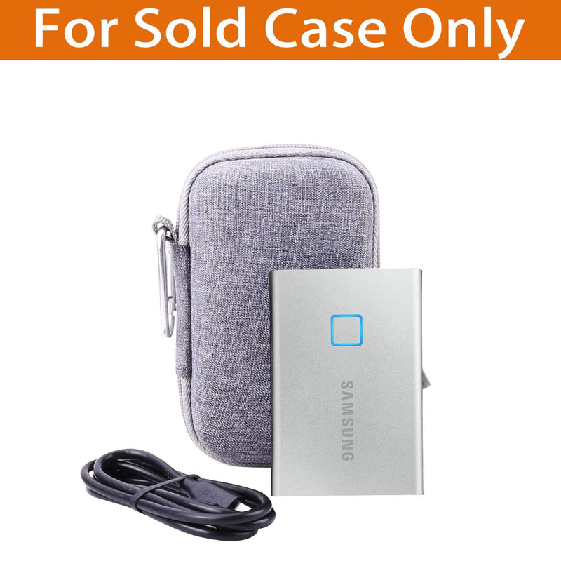 Aenllosi Hard Carrying Case Replacement for Samsung T7 Touch Portable SSD - 500GB 1TB - USB 3.2 (Grey) grey