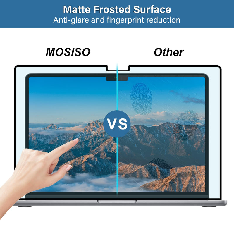 MOSISO Blue Light Blocking Screen Protector Compatible with MacBook Pro 14 inch 2023 2022 2021 M2 A2779 M1 A2442, Bubble Free Anti Blue Light Blocking Anti Glare Laptop Screen Filter Film