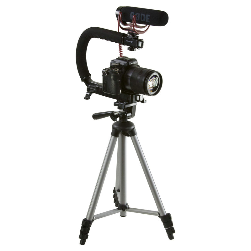 Cam Caddie Scorpion Jr Lite Camera Stabilizer - Stabilizing Steadicam Handle with Cold Shoe Mount for Camcorders and Smartphones - Black