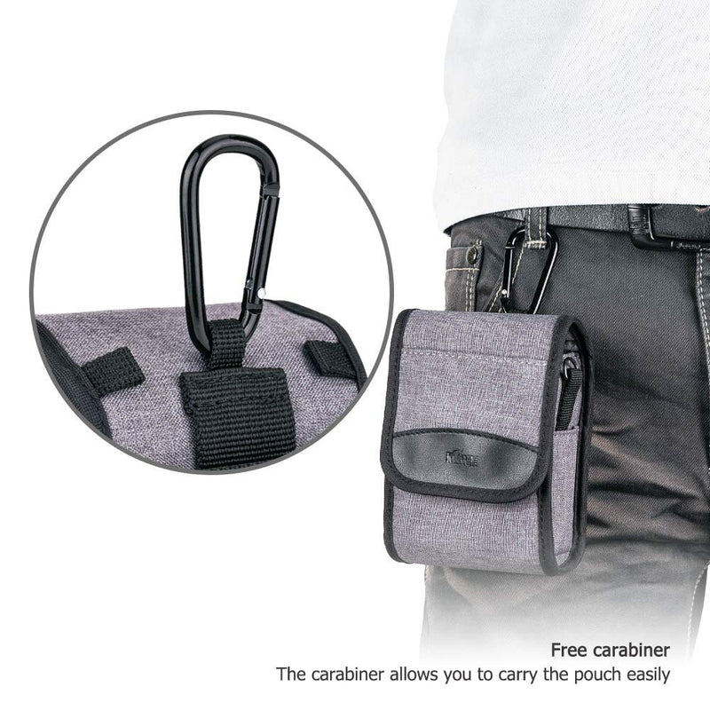 [AUSTRALIA] - Kiorafoto Compact Camera Pouch Case for Sony ZV-1 ZV1 RX100VII RX100VI RX100VA RX100V RX100IV RX100III RX100II Canon G7X III II G9X II SX740 SX730 SX620 SX610 Olympus TG-6 TG-5 Ricoh GR IIIx GRIII GR3 gray/5.1"x3.1"x2.0" 
