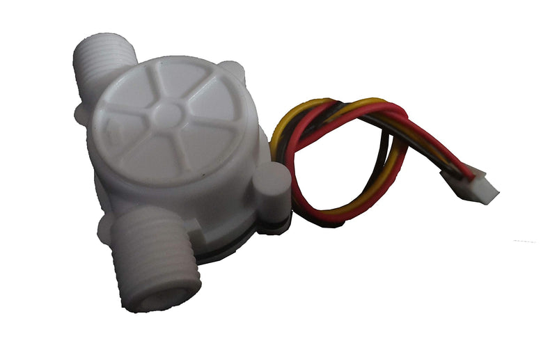GREDIA 1/4" Water Flow Sensor Food-Grade Switch Hall Effect Flowmeter Fluid Meter Counter 0.3-6L/min (Pack of 2） G1/4" male thread 2pcs