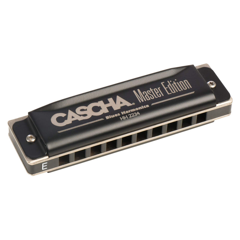 CASCHA Master Edition Blues Harmonica, high-quality harmonica in E-major with soft case and care cloth, blues organ