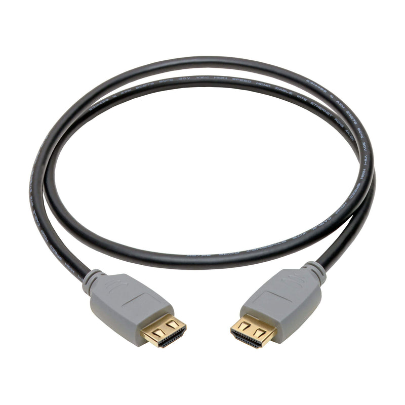 Tripp Lite High Speed 4K HDMI 2.0a Cable with Gripping Connectors (M/M), Black, 1 m. (P568-01M-2A) 1 m.