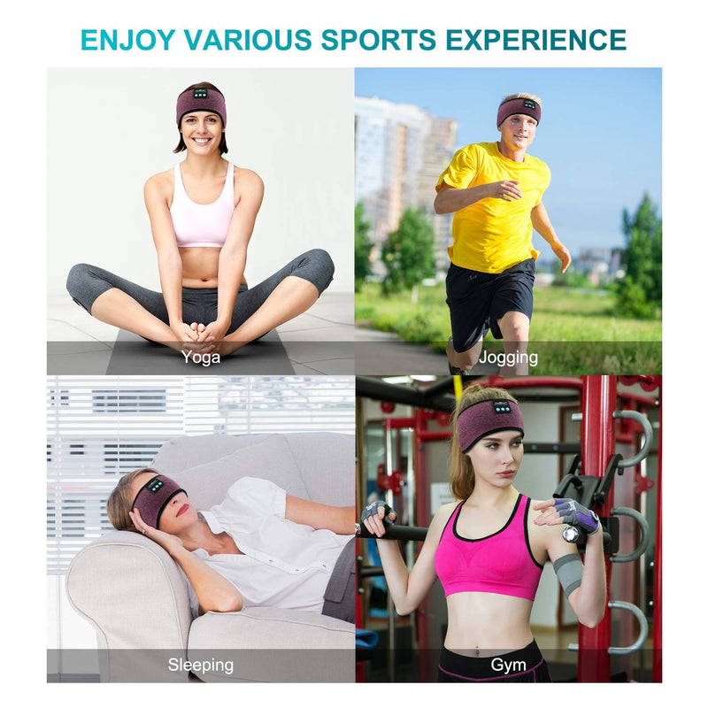 [AUSTRALIA] - MUSICOZY Sleep Headphones Bluetooth Headband Wireless Music Headband Headphones, Earbuds IPX6 Waterproof for Side Sleepers Women Men Workout Running Insomnia Travel Yoga Cool Gadgets Unique Gifts 