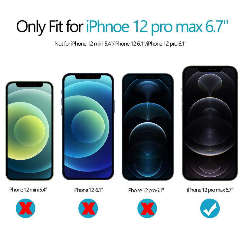 [3 Pack]Suoman for iPhone 12 Pro Max 6.7 inch Camera Lens Protector with Aluminum Alloy Frame Protection, [No Class] [Scratch-Resistant] [Easy to Install] - Black