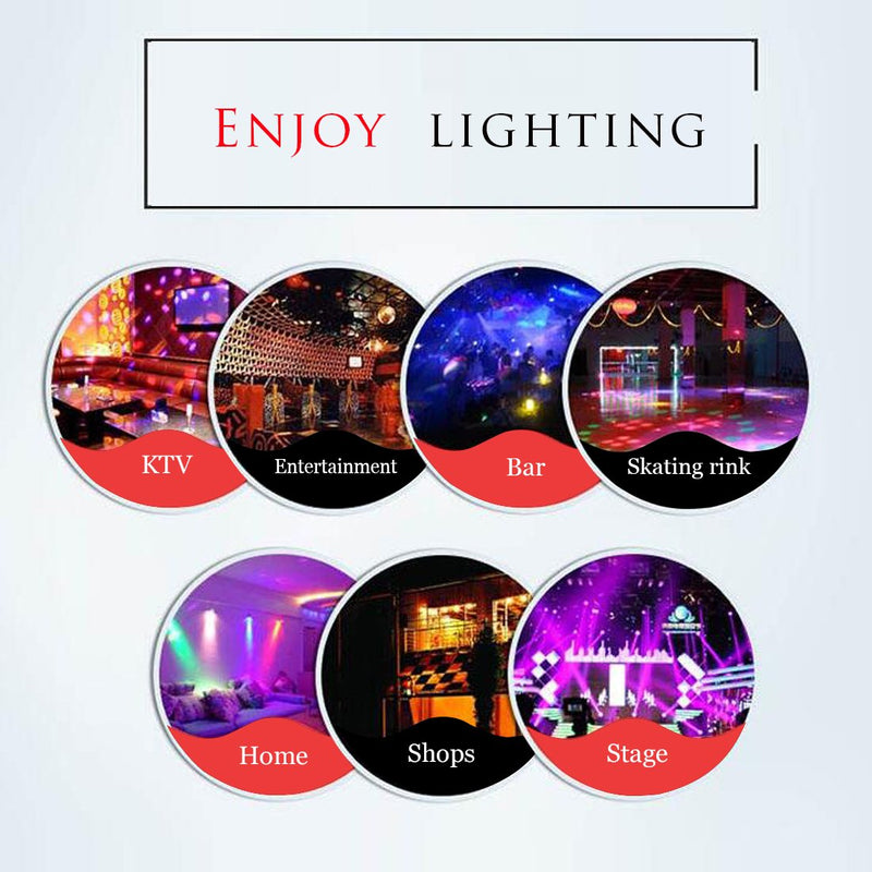[AUSTRALIA] - Mini Dj Disco Ball Party Stage Lights Led 7Colors Effect Projector Equipment for Stage Lighting With Remote Control Sound Activated for Dancing Christmas Gift KTV Bar Birthday 