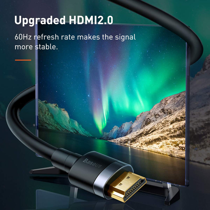 4k HDMI to HDMI Cable, 4K High Speed HDMI Cable, High Speed 18Gbps HDMI 2.0 Cable, 4K HDR, 3D, 2160P, 1080P, Ethernet (10FT, Black) 10FT