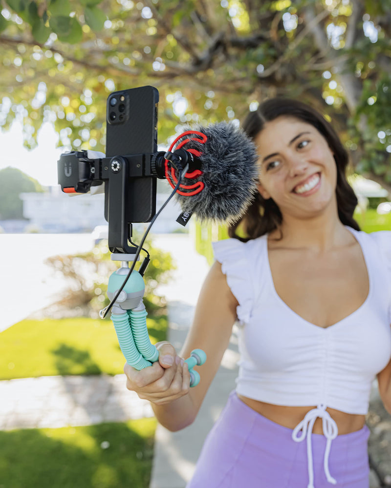 JOBY PodZilla Medium Kit, Flexible Tripod with Ball Head Included and GripTight 360 Phone Mount, for Smartphones and Compact Mirrorless Cameras or Devices up to 1 Kg, Blue Medium Kit Teal