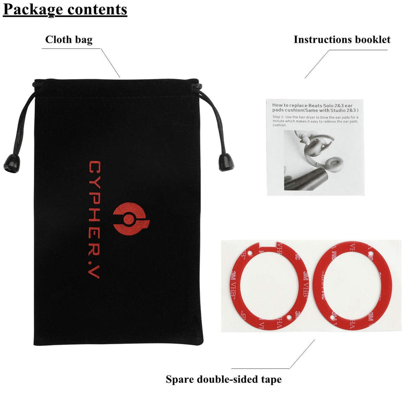 [AUSTRALIA] - Replacement Earpad Cover, Ear Cushion Pads Compatible with Solo 2.0 3.0 Wireless Headphones by Dr. Dre 1 Pair (White) White 
