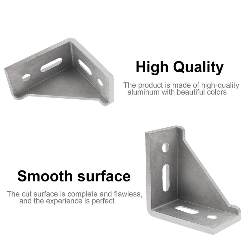 TOUHIA 6pcs 4080 Inside Corner Bracket Gusset for 4040 or 4080 Series Aluminum Extrusion Profile with Slot 8mm