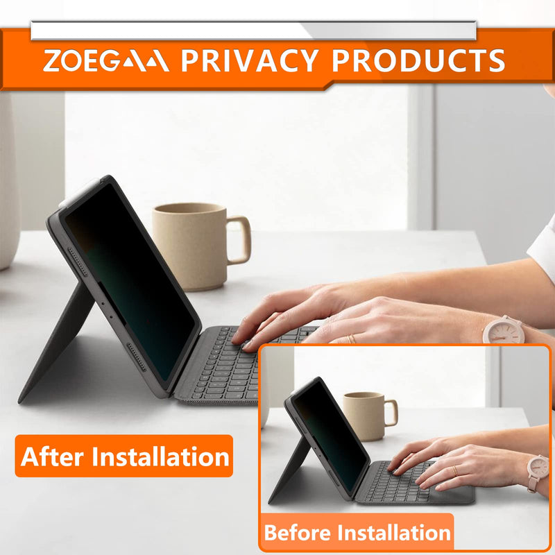 ZOEGAA Privacy Screen Protector for iPad 10th Generation 10.9 Inch Display 2022 A2696/A2757/A2777,Anti Blue Light-Anti-Spy Matte PET Film for iPad 10.9" 10th Gen 2022