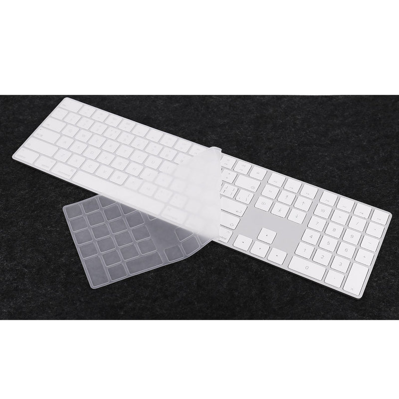 FORITO Keyboard Cover Compatible with 2017-2019 Apple Magic Keyboard with Numeric Keypad US Layout Model MQ052LL/A and A1843-Clear New Wireless with Numeric Keypad With Numeric Keypad-Clear