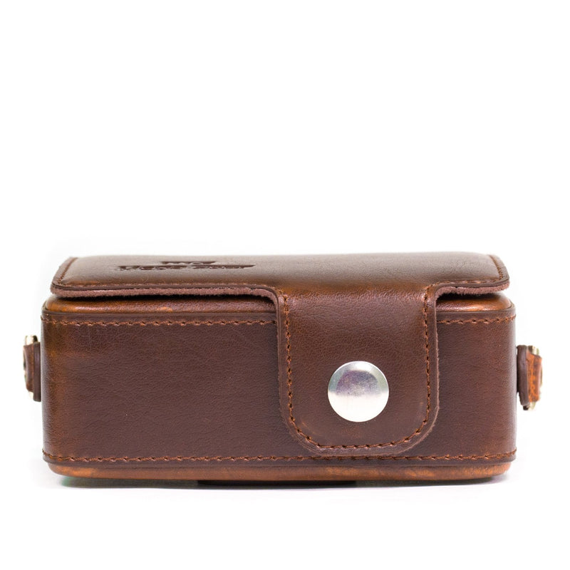 [AUSTRALIA] - MegaGear Leather Camera Case with Strap Compatible with Sony Cyber-Shot DSC-RX100 VII, DSC-RX100 VI, DSC-RX100 V, DSC-RX100 IV, DSC-RX100 III, DSC-RX100 II Dark Brown 