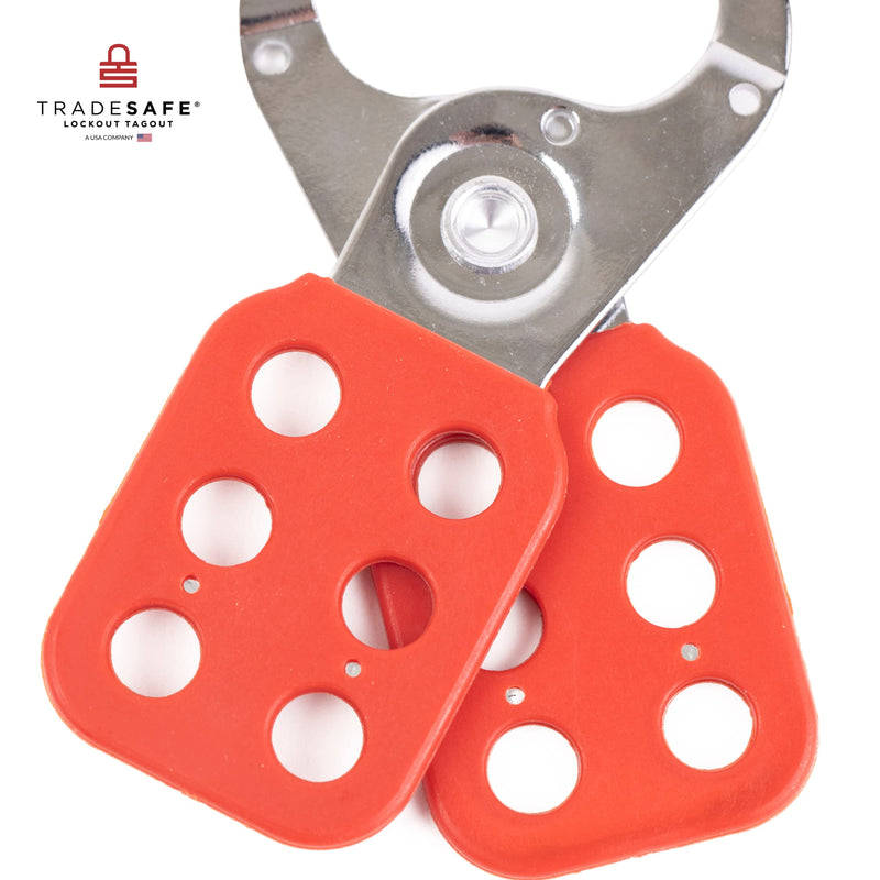 TRADESAFE Lock Out Tag Out Hasp, 6 Pack, Stainless Steel Safety Hasp Lock for Padlocks, Tamper-Proof and Impact-Resistant