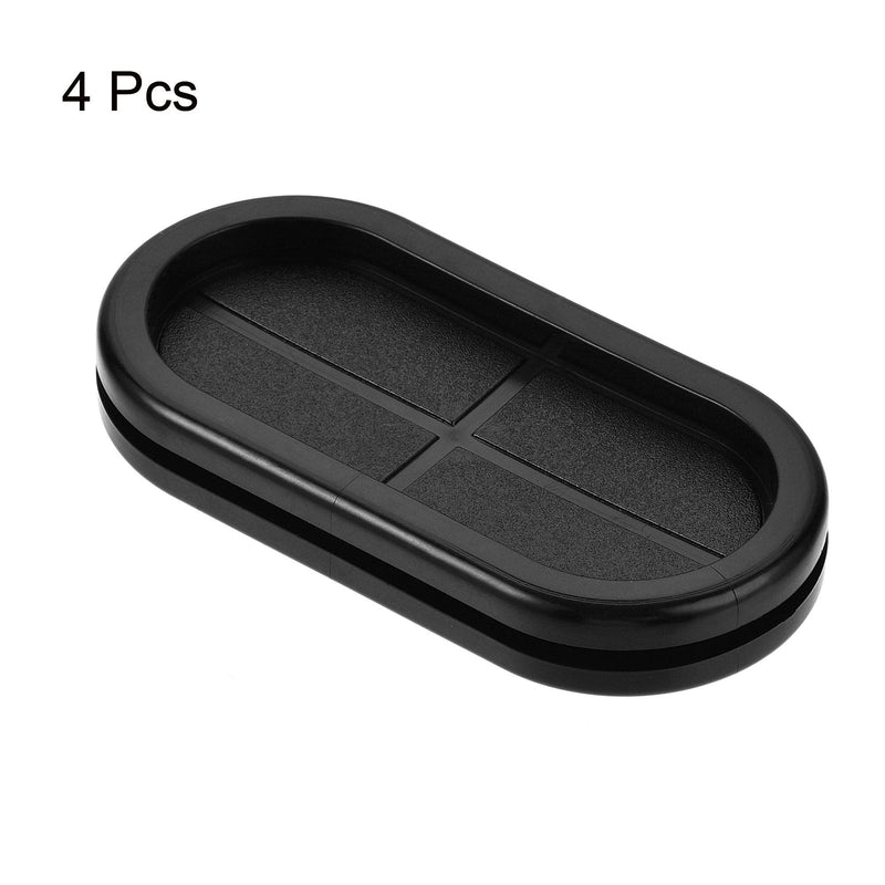 uxcell Rubber Grommet Oval Double-Sided Mount Size 85 x 38 mm for Wire Protection 4pcs 17