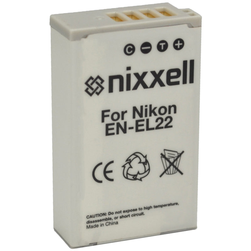 Combo Kit WT Nixxell Battery (2pack) and charger for Nikon EN-EL22, Nikon MH-29, Nikon 1 J4, Nikon 1 S2