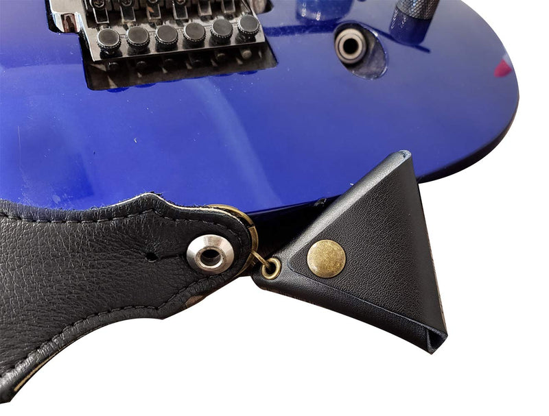 Leather Guitar Pick Holder Case | Pocket KeyChain (2 Pack) Unique Fashionable for Key or hang on guitar strap