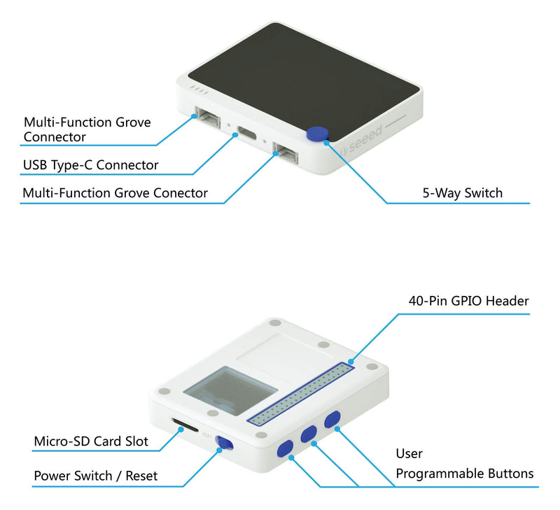 Iunius Seeed Studio Wio Terminal: ATSAMD51 Core Dev Board for Raspberry pi with Realtek RTL8720DN BLE 5.0 & Wi-Fi 2.4G/5G