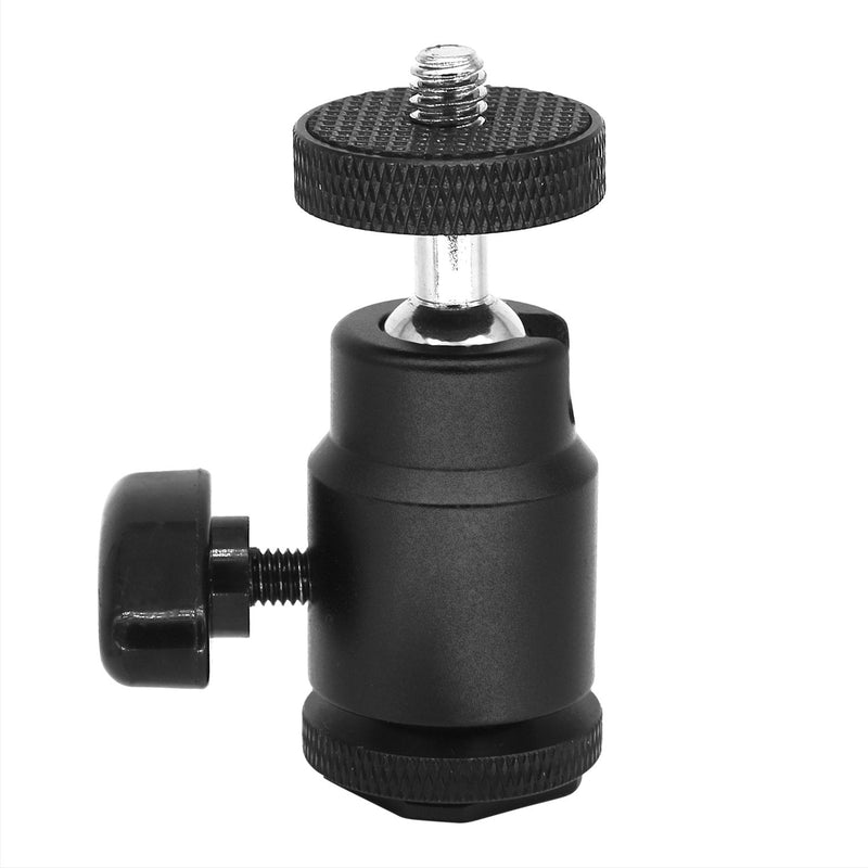 1/4" Hot Shoe Adapter Mount Camera Ball Head Hot Shoe Mount with 1/4" Tripod Screw Head for Lightweight Light LCD Monitors Flash Photography Studio Action Camera