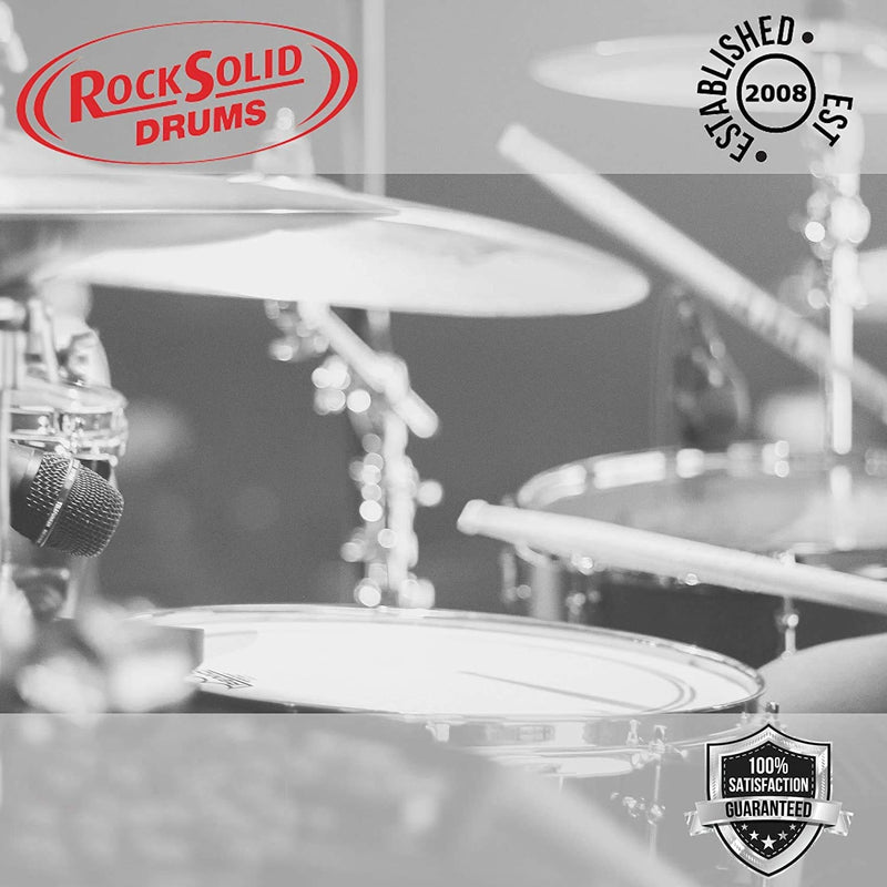 RockSolid White Skin Bass Drum Resonant Head 22 Inch - Smooth Finish Bass Drum Head - Bass Drum Skins 22"