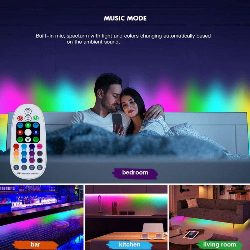 [AUSTRALIA] - DreamColor LED Strip Light SELIAN 5050 32.8ft/10m LED Lighting Strips Sync to Music RGB Flexible Rope Light with 12V Power Supply Non-Waterproof 300LED Strip Lighting for Home Indoor Decoration Dreamcolor led strip 300led kit 