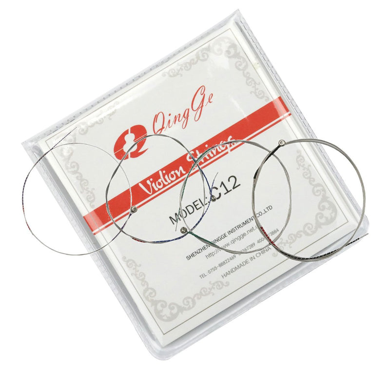 QINGGE Full Size Violin Strings set Wire rope string for Beginner,Student violin Replacement