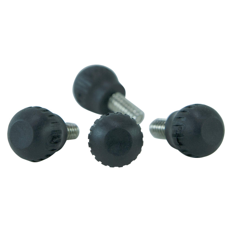 Cam Caddie® Scorpion EX Cheese Plate Hardware W/ Non Slip Rubber Coated Feet (4 Pack) of Replacement ¼” – 20 Threaded Screws / Connectors / Adaptors for Tripod Mount / Cheese Plate (Black) Replacement Hardware/Screws