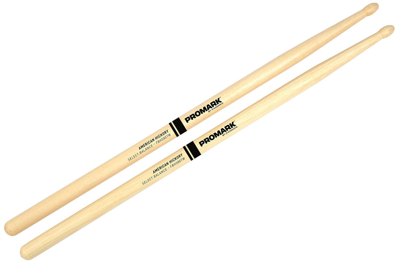 Promark Select Balance Forward Balance Drum Sticks, Wood Tip, .580" (55A) 55A - .580