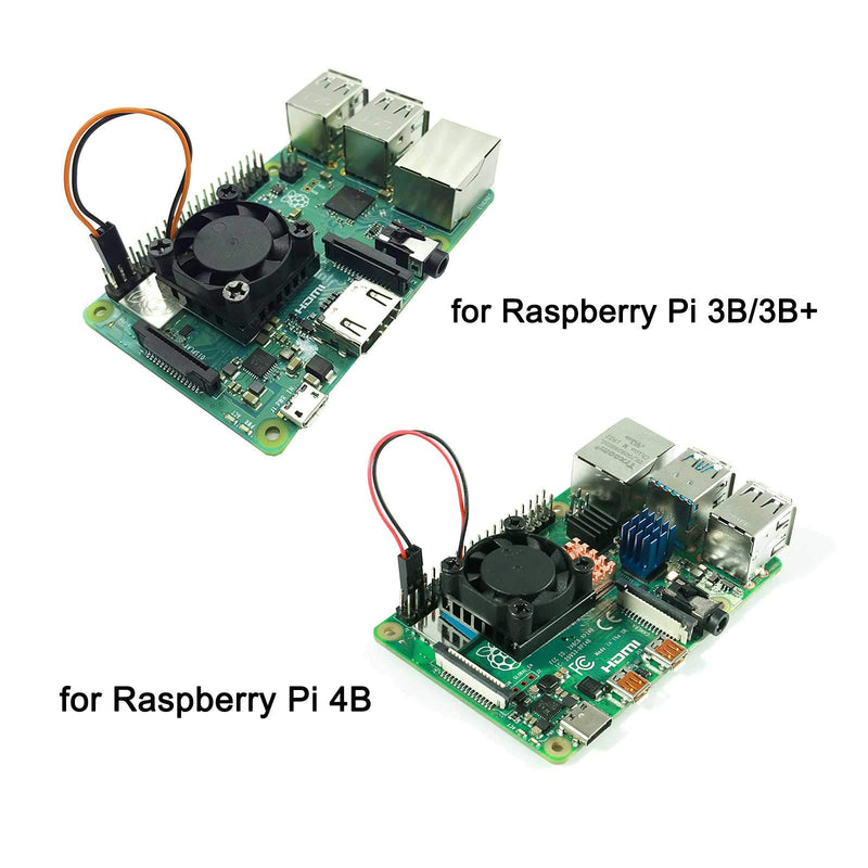 ALAMSCN Aluminum Heat Sink Single Cooling Fan for Raspberry Pi 4 RPi Mini Cooling Fan with Heatsink Set for Raspberry Pi 4 Model B, 3B+/Pi 3 B/Pi 2 B