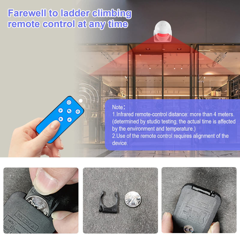 Motion Sensor Alarm, TOWODE 100dB 3 Door Alarm Modes 17 Chimes 4 Volume Levels with Remote Control Wireless Infrared Home Security System PIR Indoor Motion Detector Alert for Home Shop Store Pack of 1