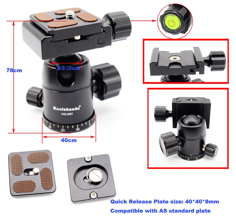 Koolehaoda Travel Portable H-50B Mini Tripod Compact Desktop Macro Mini Tripod with Ball Head (H-50B)