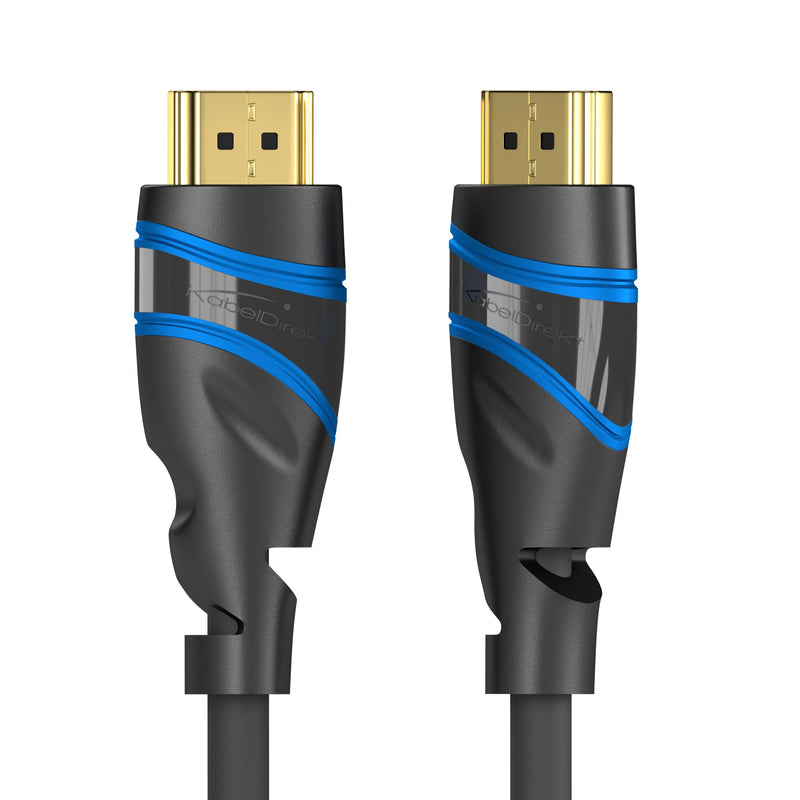 KabelDirekt – 3ft – 4K HDMI Cable (4K@120Hz & 4K@60Hz for a Stunning Ultra HD Experience – High Speed with Ethernet, Full Metal connectors, Blu-ray/PS4/PS5/Xbox Series X/Switch, Blue/Black) 3 Feet