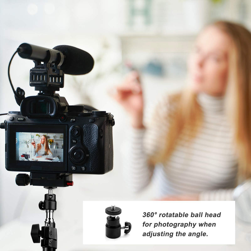 Tinpops Camera Desk Mount Stand, 15.5-21.5" Adjustable Desktop C-Clamp Mounting Stand, Aluminum Tabletop Light Stand with 1/4'' Screw Tip for DSLR Camera, Photography Video Light, Live Streaming 15.5-21.5 Inch