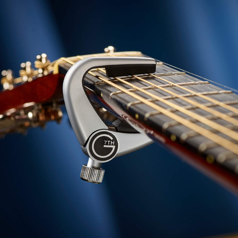 G7th Newport Partial #3 Capo - 3 String Pressure Touch Guitar Capo - Silver