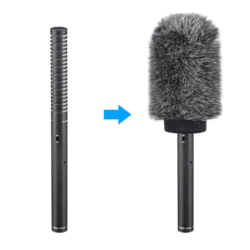 [AUSTRALIA] - YOUSHARES Deadcat Windscreen for Rode NTG1, NTG2, Audio-Technica AT897 Shotgun Microphones, Wind Muff Up to 5.5" Long NTG1/2 