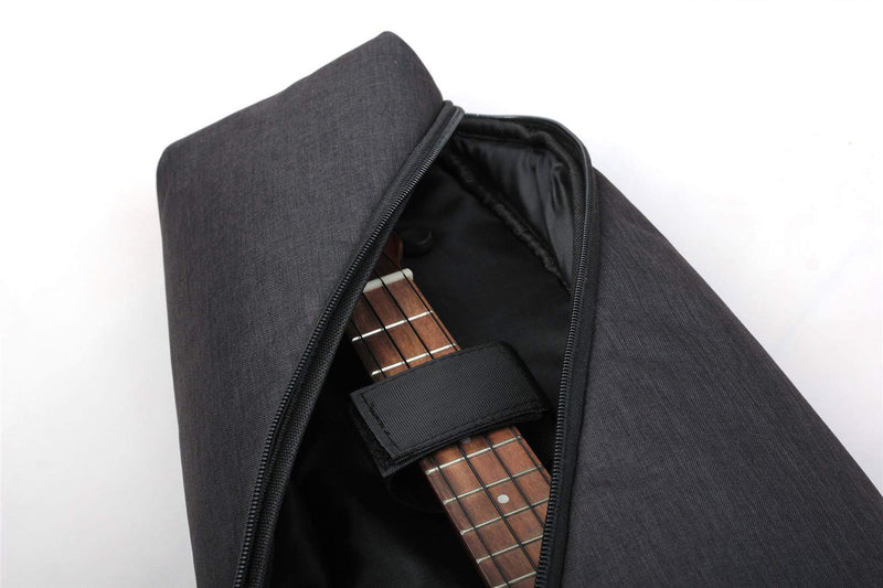 Glenmi Black Ukulele Case Bag for Both Soprano Concert Ukulele 21'' 23'' 24'',10mm Sponge Padded (Soprano/Concert) Soprano/Concert