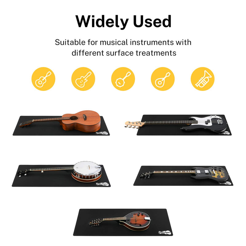 Donner Guitar Work Mat, Double Layer Non Slip Guitar Workbench Mat for Cleaning and Repairing, Black