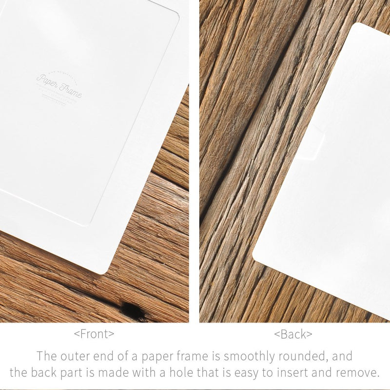 Monolike Paper Photo Frames 5x7 Inch White 15 Pack - Fits 5"x7" Pictures 5x7 White 15p