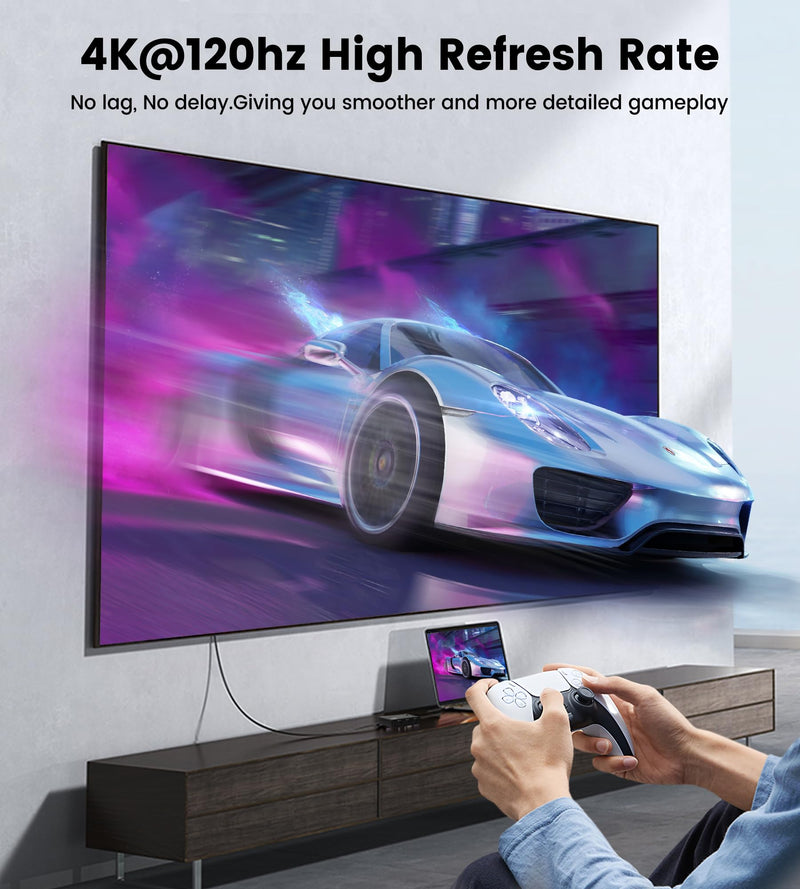 avedio links HDMI Switch 4K@120Hz, HDMI2.1 Switch 3 in 1 Out with Remote, 8K@60Hz HDMI Switch Selector Box, Support 48Gbps, HDCP 2.3, HDR 10+, 1080P@240Hz for Xbox PS5 Roku