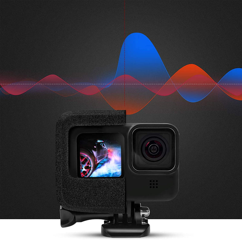Taisioner Windslayer Cover for GoPro Hero 10 Hero 9 Black Wind Muff Housing Frame Case Video Noise Reduction Accessories
