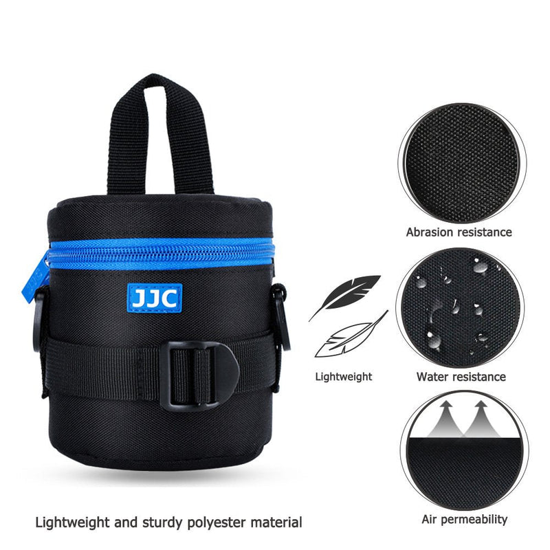 JJC Deluxe Lens Case Pouch for Canon EF-S 18-55mm/EF-S 10-18mm/EF 50mm,Nikon AF-S 18-55mm/AF-P 18-55mm/Nikkor 50mm,Fuji Fujinon XF 18-55mm/XF 23mm/XF 16mm and other Lens below 3.07" x 4.92"(D x L) S Size