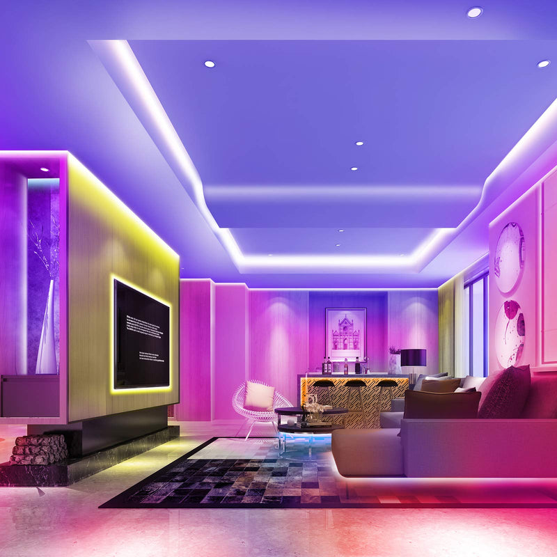 25ft Led Strip Lights ,Mewuvn 5050 RGB Color Changing Led Light Strips,Led Lights for Bedroom , Kitchen ,TV,Bar 25ft