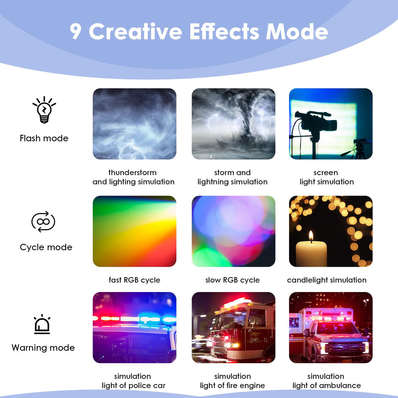Teyeleec 5000mAh Colorful RGB On Camera LED Video Light Alloy Shell Digital Camera Photography Zoom Fill Light Mini Tripod USB-C Fast Charging Portable Charger External Battery Pack